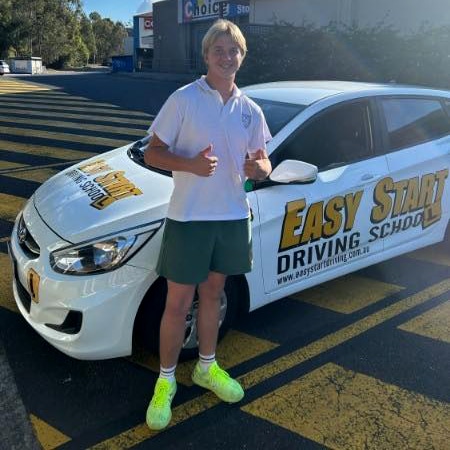 Male teenager with his P Plates