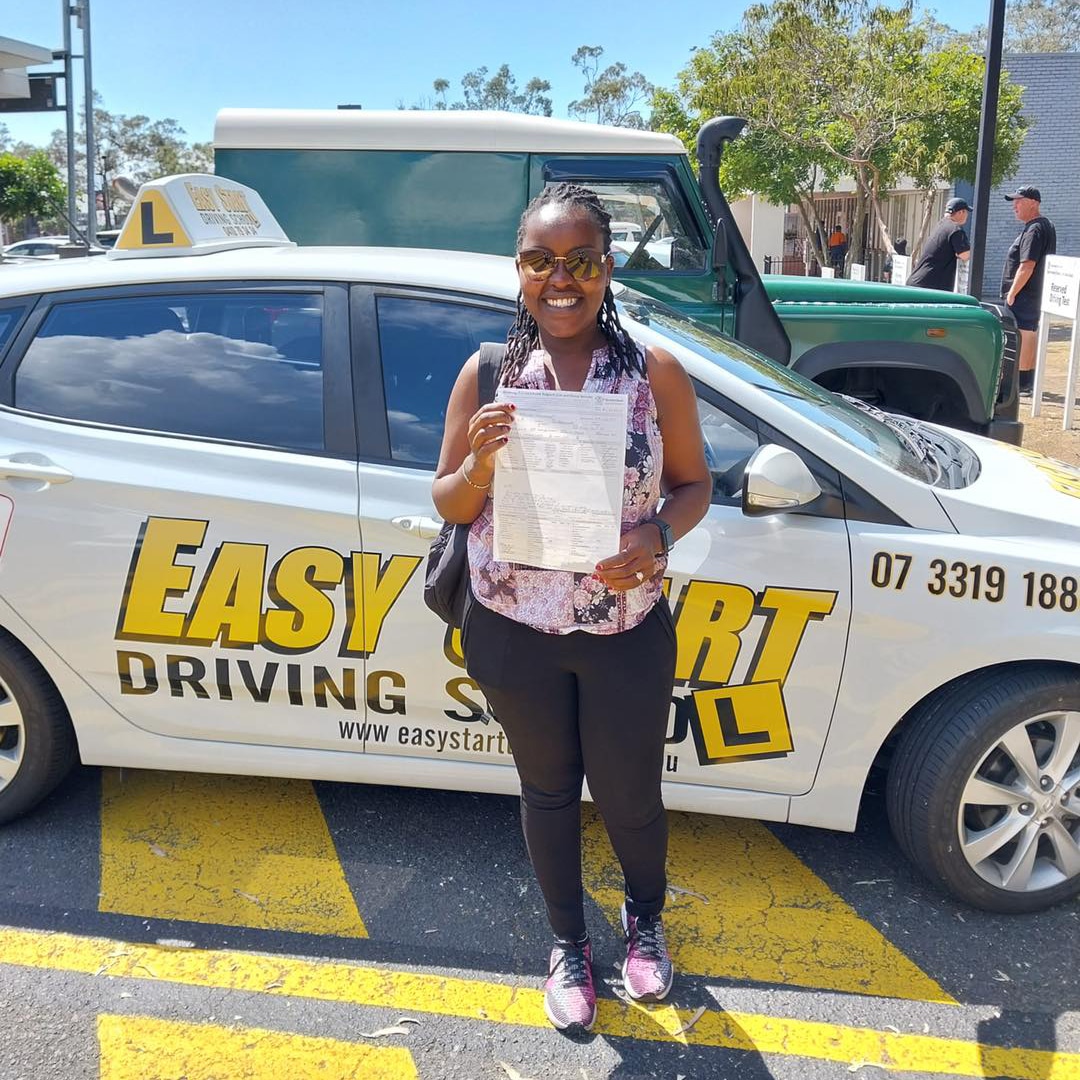Young woman with her new P Plates