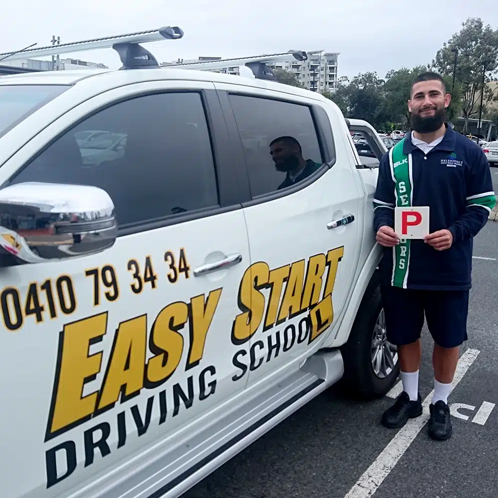 Teenage Male Learner Driver Passes his Drivers Test in a manual ute and gets his P Plates